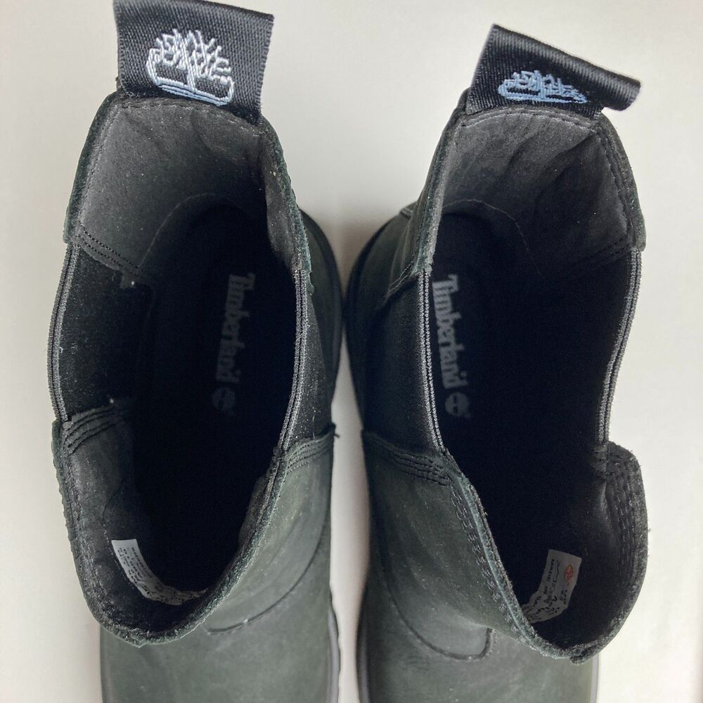 Timberland Courmayeur Valley Chelsea Boots Womens 8.5 Black Nubuck Lug Sole - Picture 8 of 11